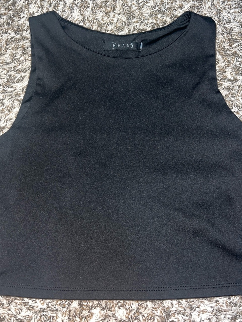 EFAN Black Cropped Tank Top